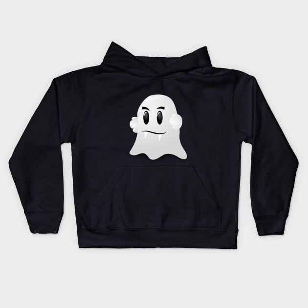 Ghost Vampire Dracula Kids Hoodie by hamedoraby